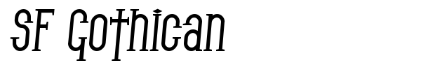 SF Gothican font preview